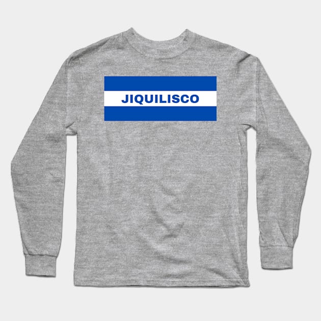 Jiquilisco City in El Salvador Flag Colors Long Sleeve T-Shirt by aybe7elf